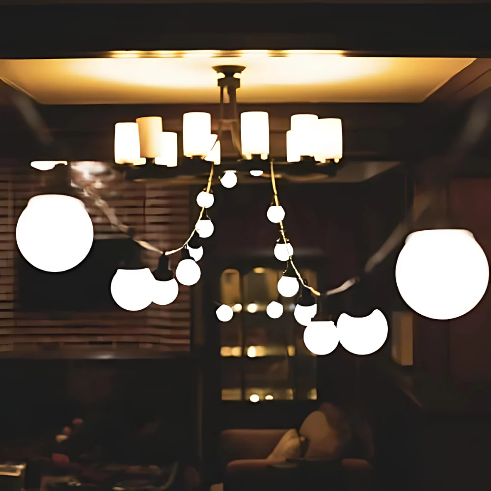 SL104 3800K Warm White LED Low Voltage Bistro Indoor String Lights 34 FT 12pcs 12V 0.5W G30 LED Bulbs - Image 7