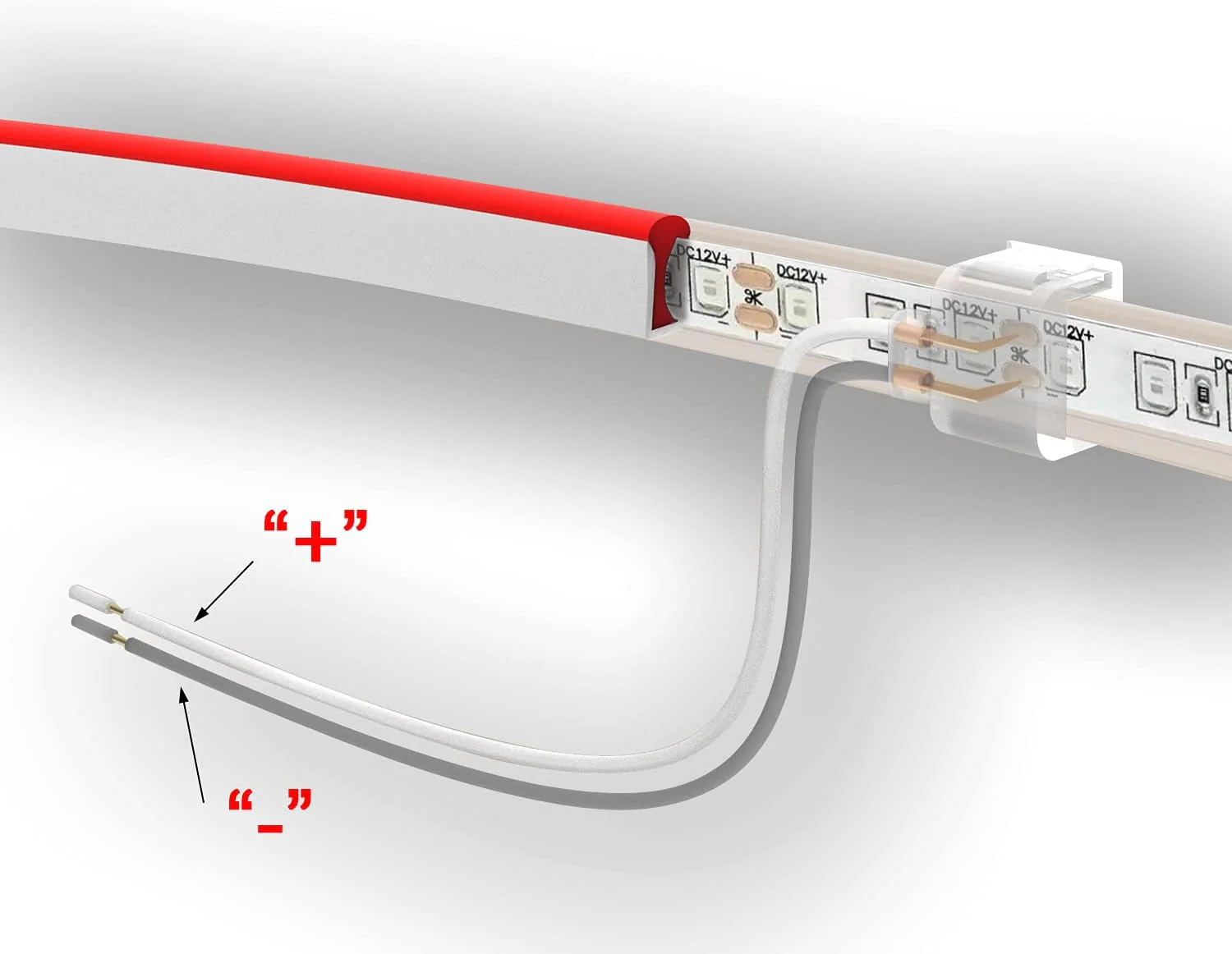 SLN 8 Pack Solderless Strip to Wire Connectors for Single Color LED 12V DC Strip Light Neon - Image 3
