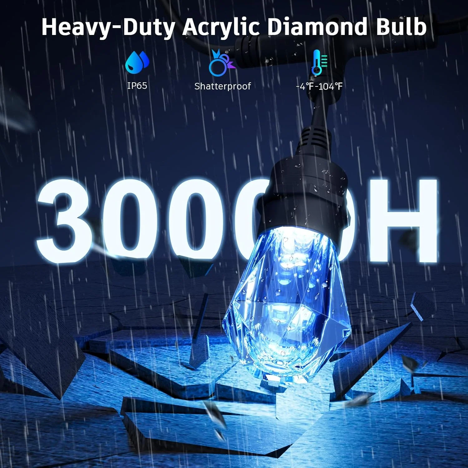 SLR103 LED RGBWIC Smart Bistro Acrylic String Lights Color Changing Outdoor Weatherproof 24V Edison Bulbs - Image 6