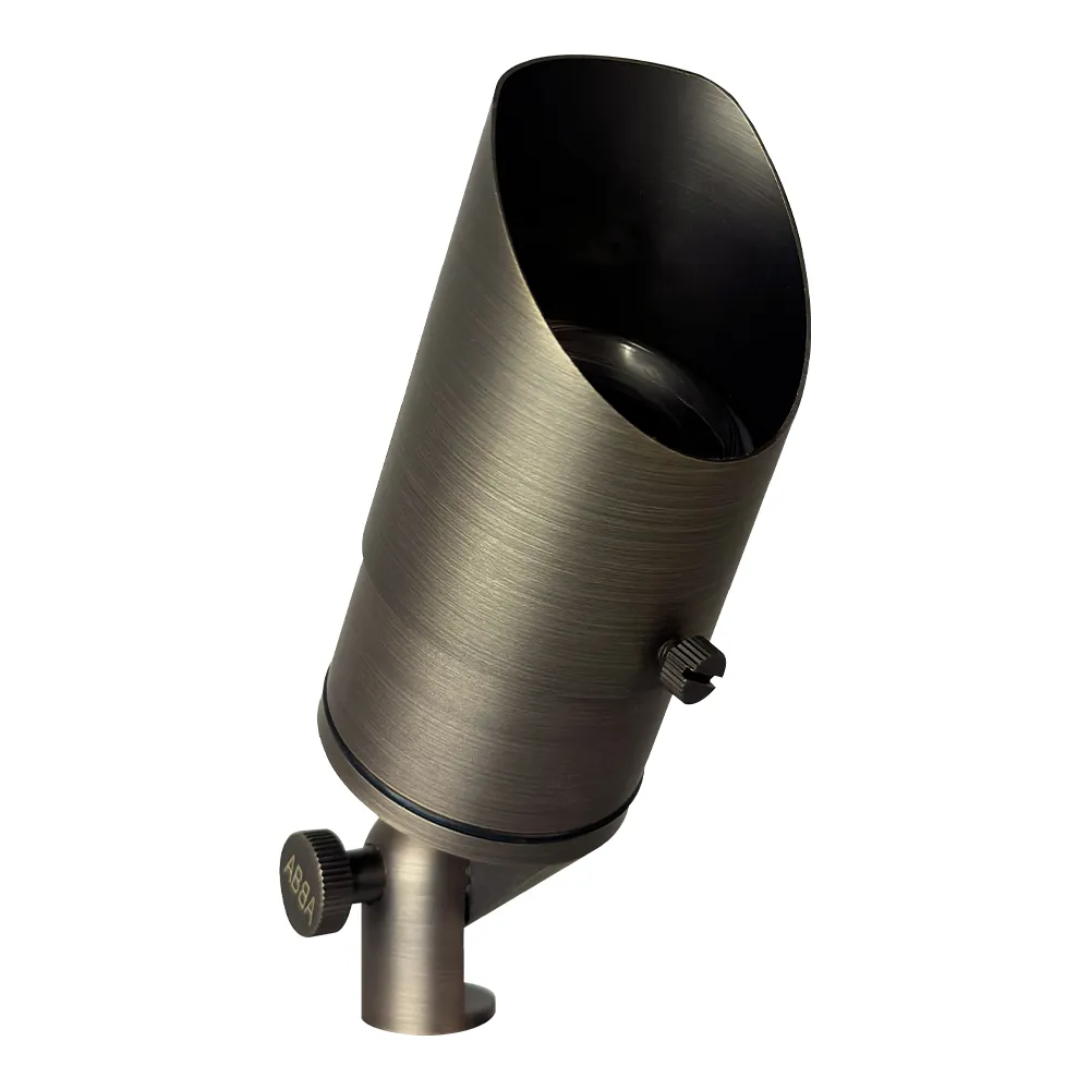 SPB05 4x/8x/12x Package LED Landscape 12V Low Voltage Brass Spotlight Adjustable Hood Outdoor Lighting with 3W 3000K Bulb - Image 8