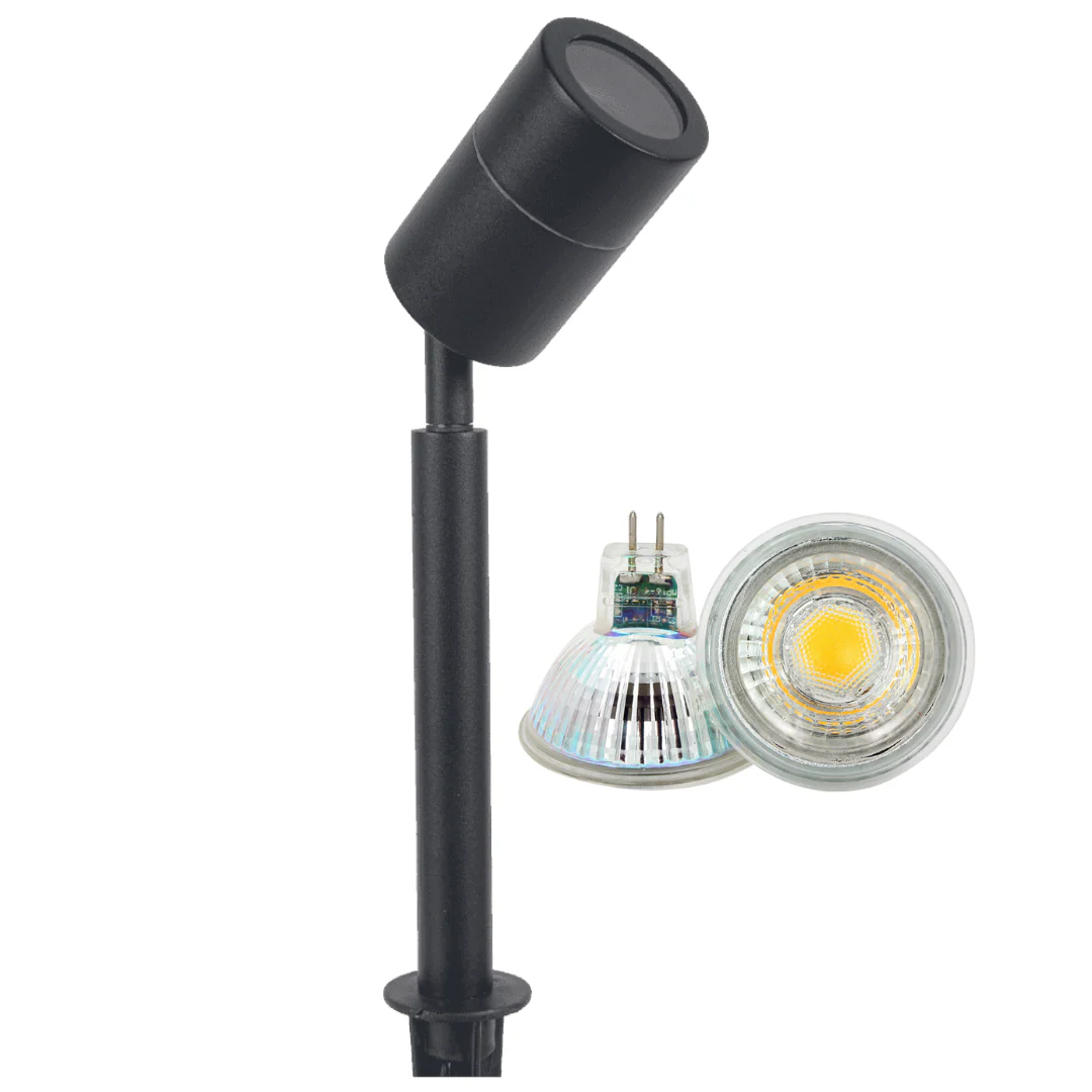 SPS02 4x/8x/12x Package 12V Low Voltage LED Stainless Steel Spotlight Adjustable Up Lighting Fixtures with 3W 3000K Bulb - Image 11