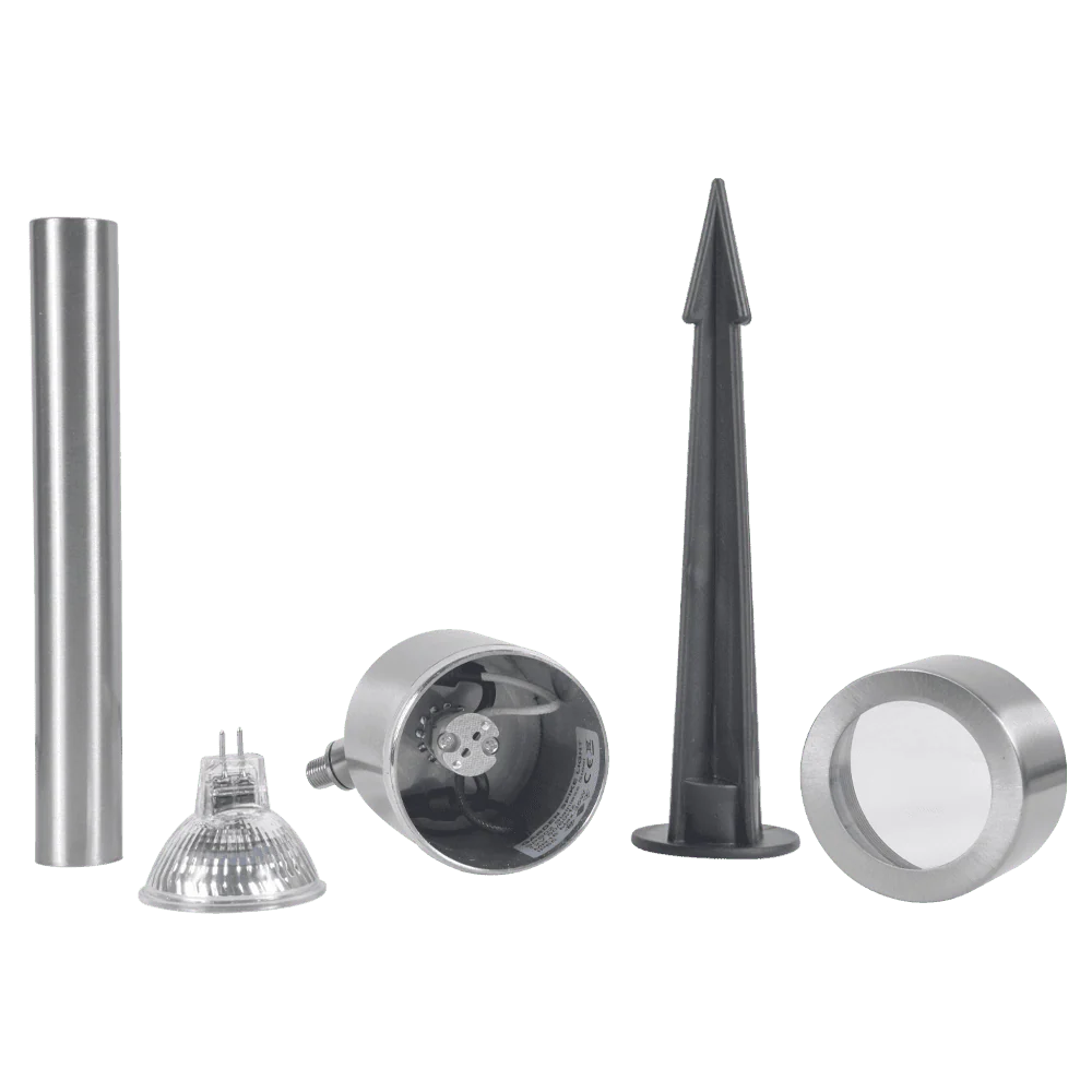 SPS02 4x/8x/12x Package 12V Low Voltage LED Stainless Steel Spotlight Adjustable Up Lighting Fixtures with 3W 3000K Bulb - Image 17