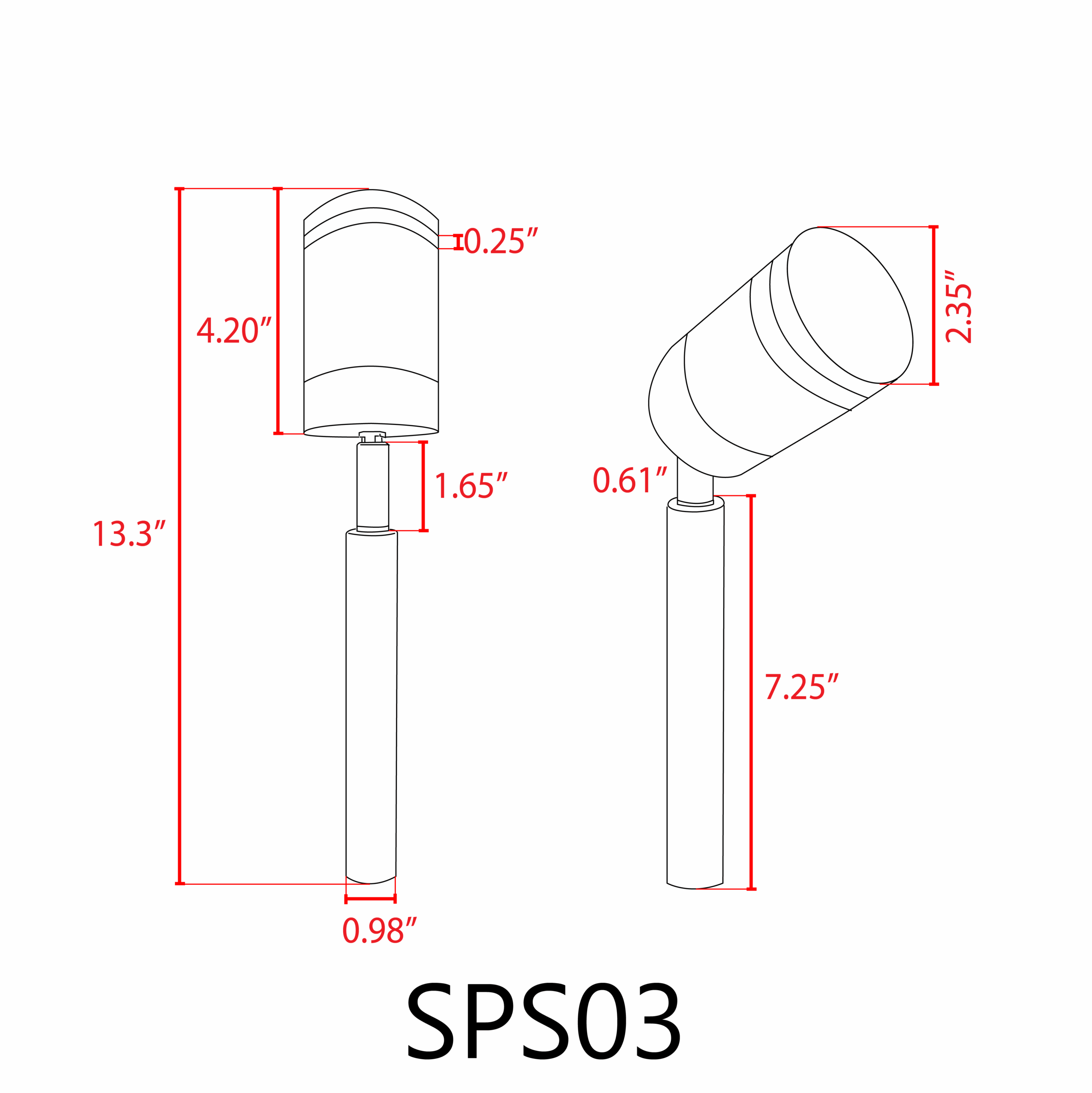 SPS03 4x/8x/12x Package LED Stainless Steel 12V Low Voltage Outdoor Spotlight Adjustable Up Lighting Fixtures with 3W 3000K Bulb - Image 17