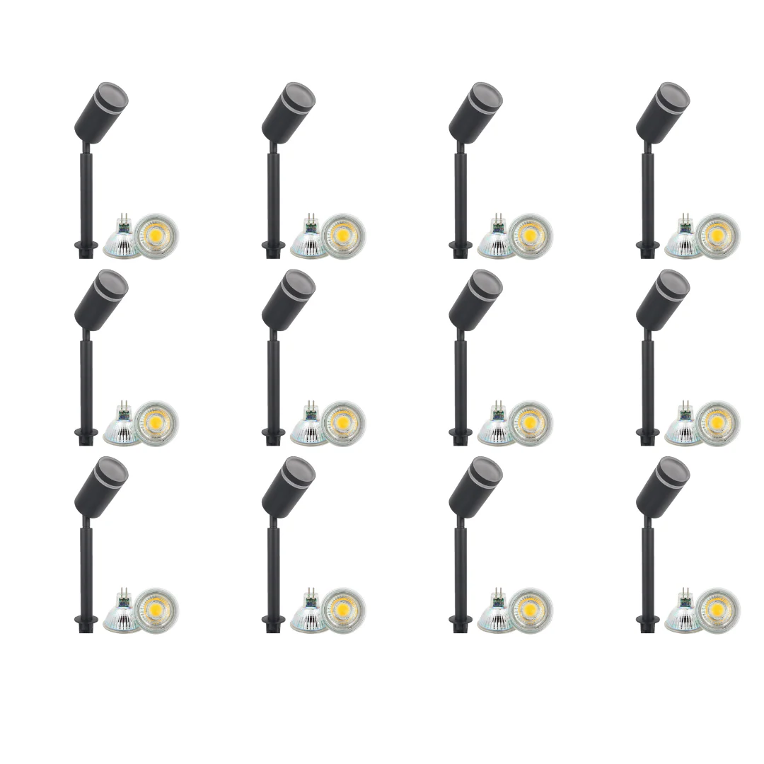 SPS03 4x/8x/12x Package LED Stainless Steel 12V Low Voltage Outdoor Spotlight Adjustable Up Lighting Fixtures with 3W 3000K Bulb - Image 3