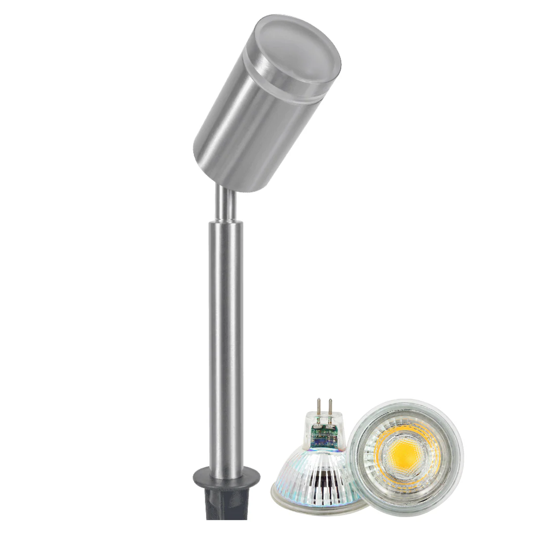 SPS03 4x/8x/12x Package LED Stainless Steel 12V Low Voltage Outdoor Spotlight Adjustable Up Lighting Fixtures with 3W 3000K Bulb - Image 9