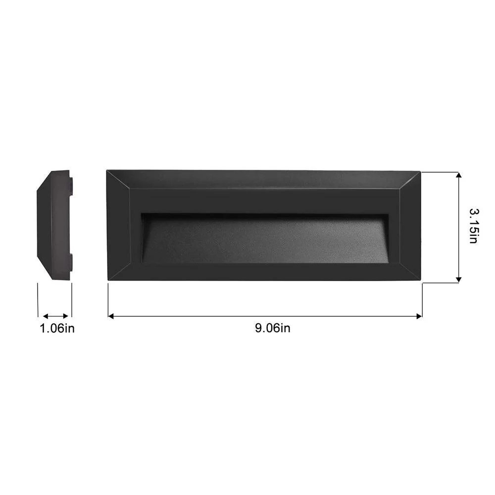 STA04 3+3W 3CCT 3000K/4000K/5000K 12V Low Voltage Cast Aluminum Rectangular Surface Mount LED Step or Deck Light - Image 23