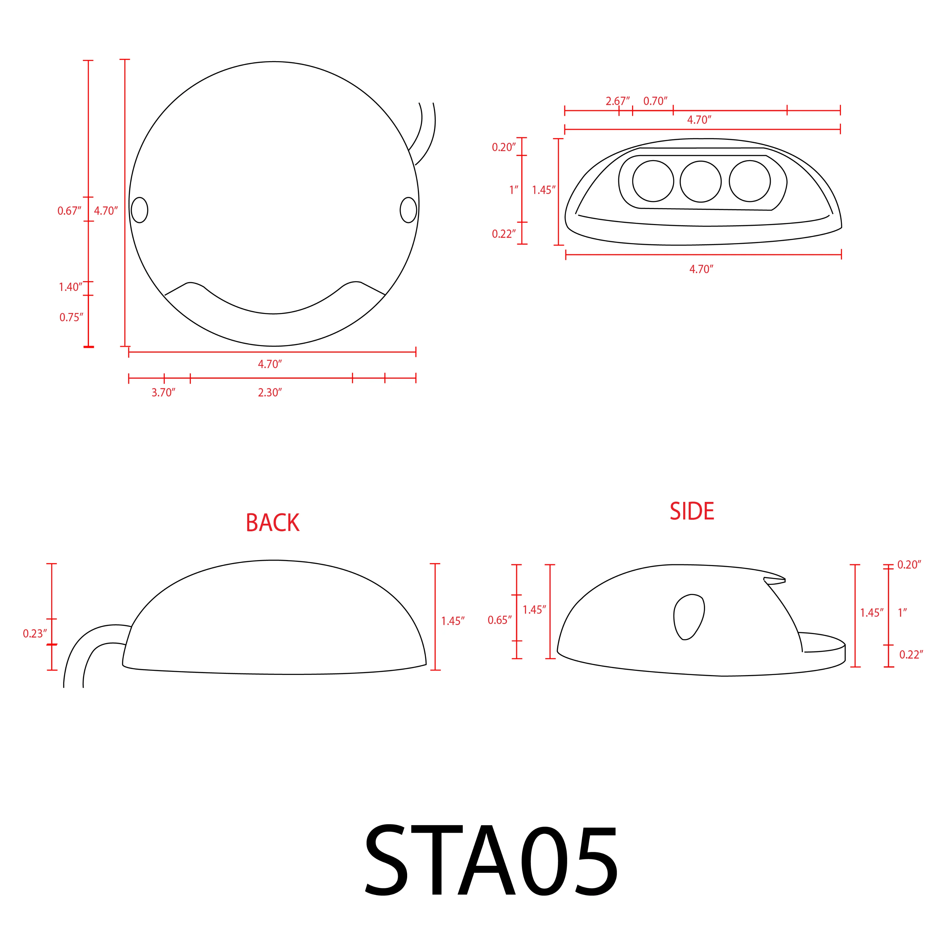 STA05 3W 12V Low Voltage Cast Aluminum Round Surface Mount LED Step or Deck Light - Image 13