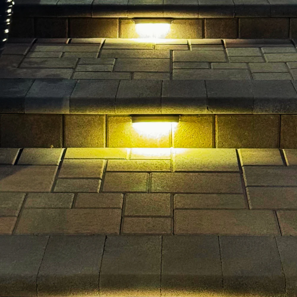 STB01 1W 3000K Warm White Small 12V Low Voltage Hardscape Aluminum Paver Light Retaining Wall LED Step Lighting - Image 7