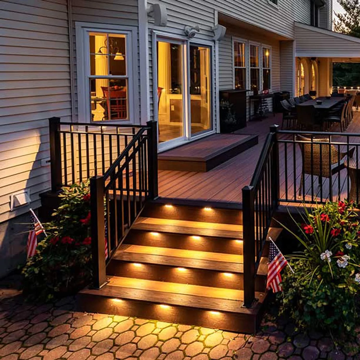 STLA10 6-Pack 6W Low Voltage 10.6" LED Outdoor Step Lights, 12V-24V 5CCT 1800K/2700K/3000K/4000K/.Integrated LED Aluminum Deck Lights Landscape Lights - Image 11