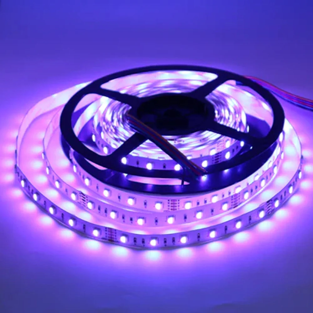 SL04 Strip Light RGB 5050 4.8W/ft 10mm DC12V Low Voltage LED Indoor IP20 UL SMD Tape Light - Image 4