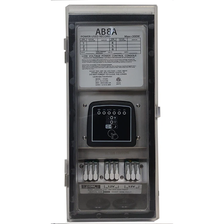 STS300 AC 300W 12V, 15V Low Voltage Stainless Steel Transformer with Photocell & Timer IP65 - Image 3