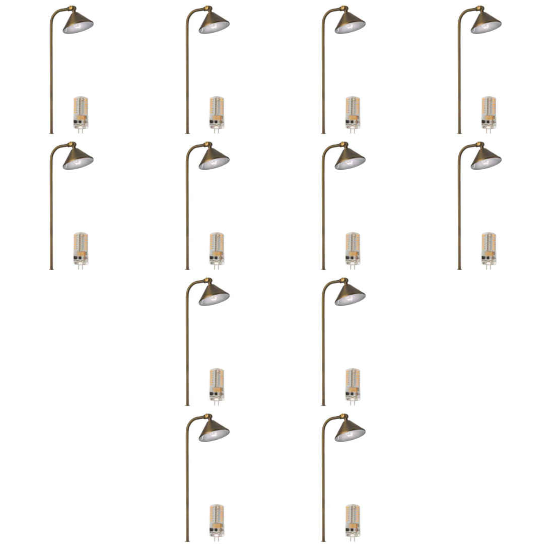 BPLP07 Tulay Bell Brass Path Light 4x/8x/12x G4 2W Dimmable 2700K Package Low Voltage Landscape Lighting - Image 6
