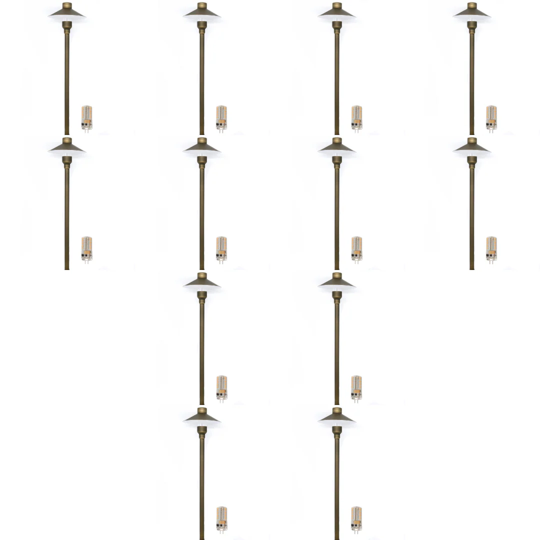 BPLP08 Tulay BH 18" Antique Brass Path Light 4x/8x/12x G4 2W Dimmable 2700K Package Low Voltage Landscape Lighting - Image 3