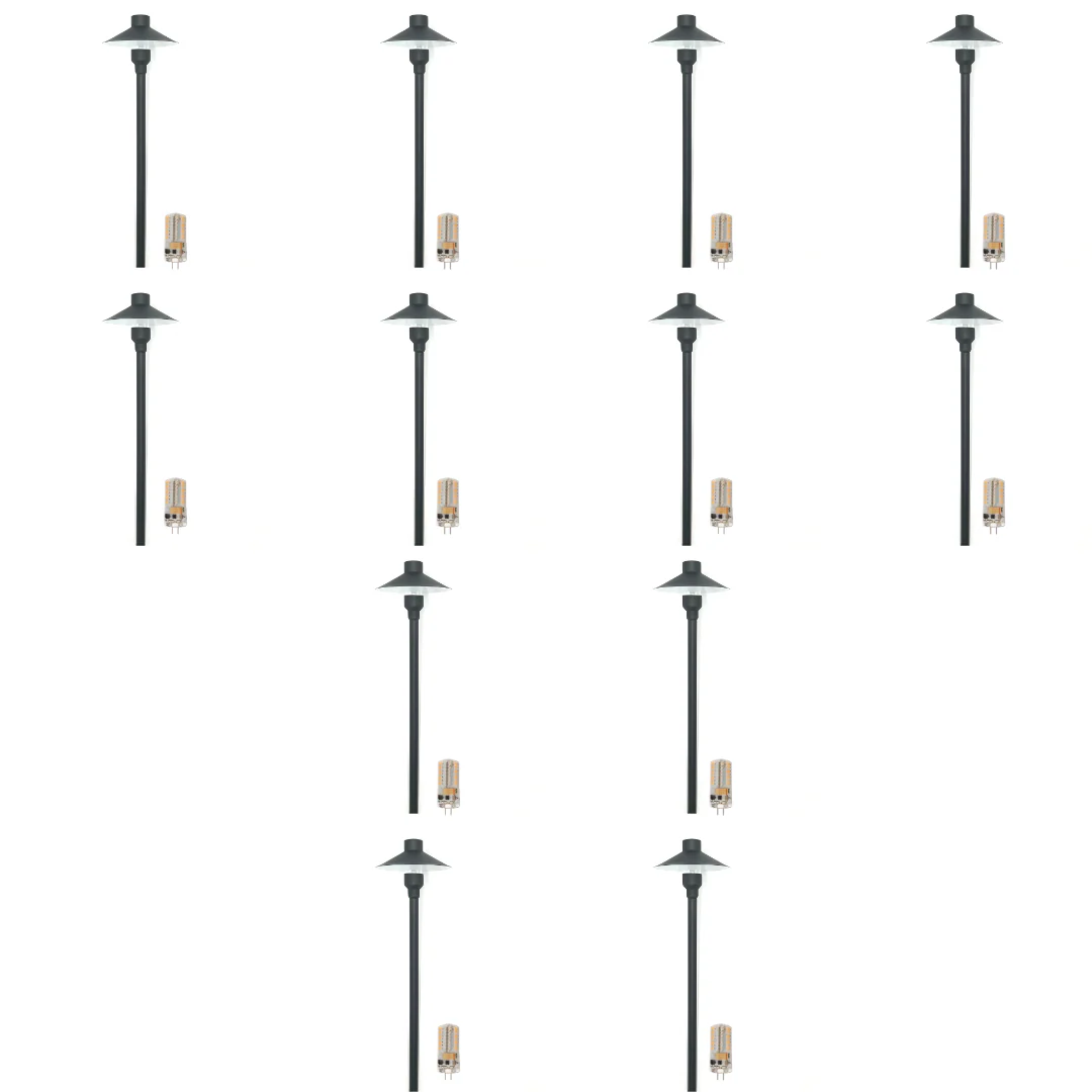 BPLP08 Tulay BH 18" Black Brass Path Light 4x/8x/12x G4 2W Dimmable 2700K Package Low Voltage Landscape Lighting - Image 3