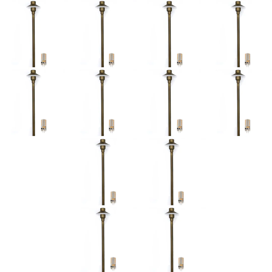 BPLP09 Tulay SH 18" Antique Brass Path Light 4x/8x/12x G4 2W Dimmable 2700K Package Low Voltage Outdoor Lighting - Image 3