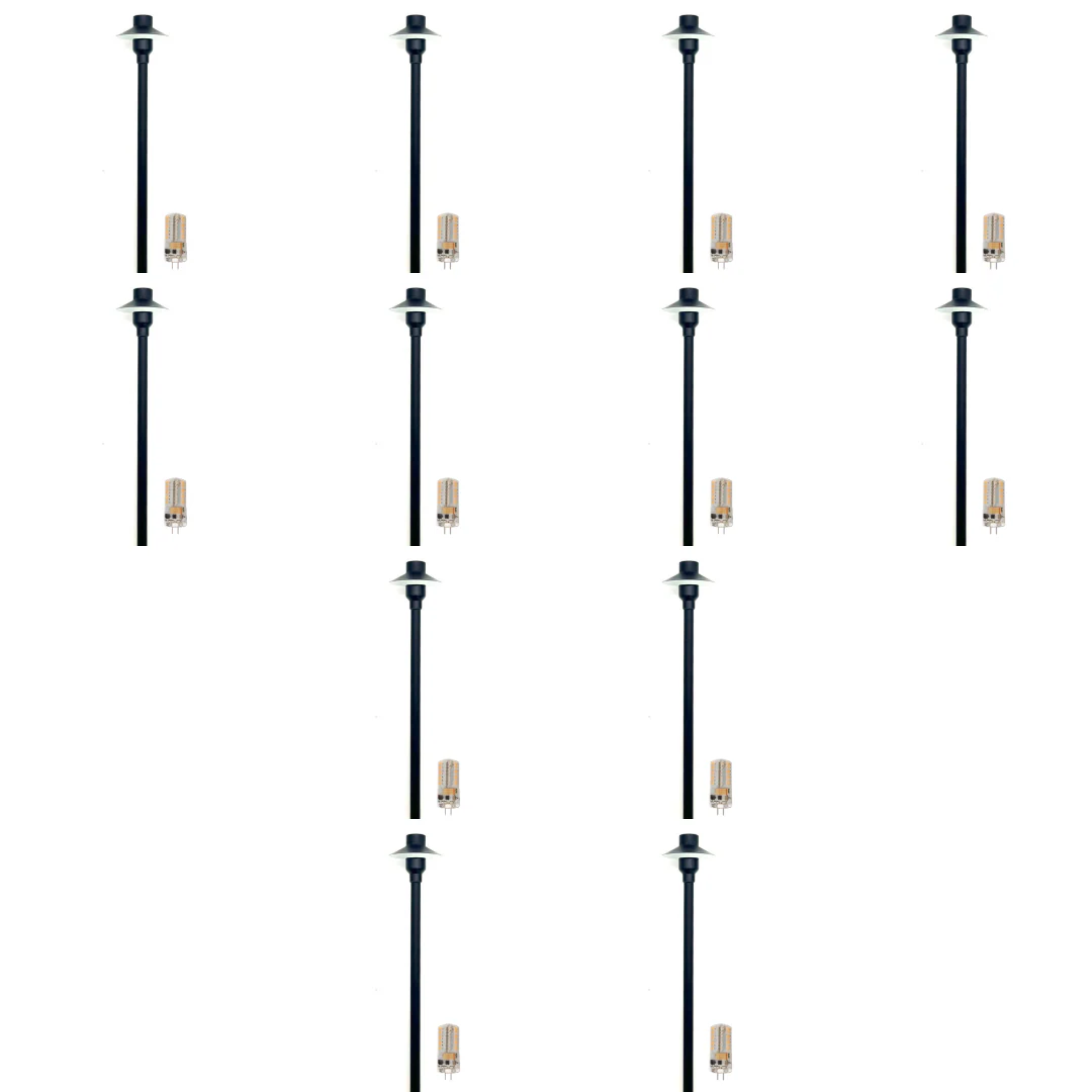 BPLP09 Tulay SH 18" Black Brass Path Light 4x/8x/12x G4 2W Dimmable 2700K Package Low Voltage Outdoor Lighting - Image 3