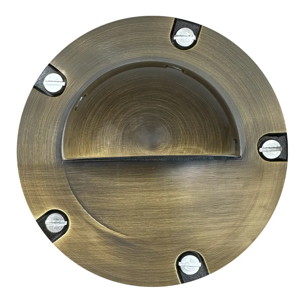UNB02 Cast Brass 12V Low Voltage Half Moon Round LED In-ground Well Light IP65 Waterproof - Image 3